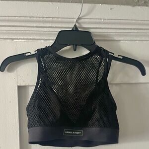 Savage X Fenty Black Mesh Sports Bra